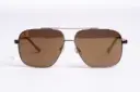 Royal Enfield Matte Grey Aviator Sunglasses – Red Temple Detail