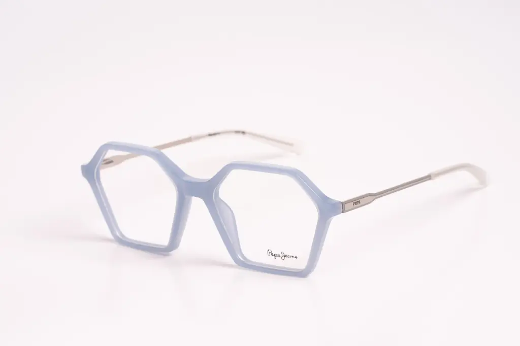 Pepe Jeans Ice Blue Geometric Eyeglasses – Fashion-Forward Optical Frame