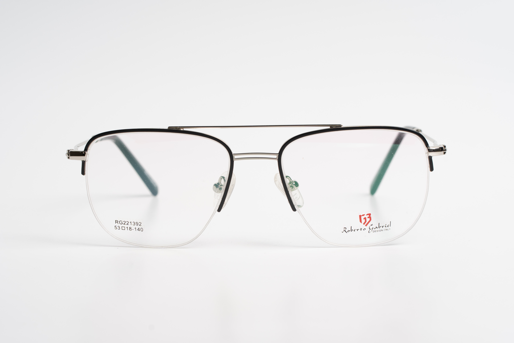  Roberto Gabriel Sophisticated Half-Rim Frame: Modern Edge