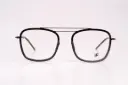 iF Black Double Bridge Square Eyeglasses – Bold Structure, Sleek Attitude
