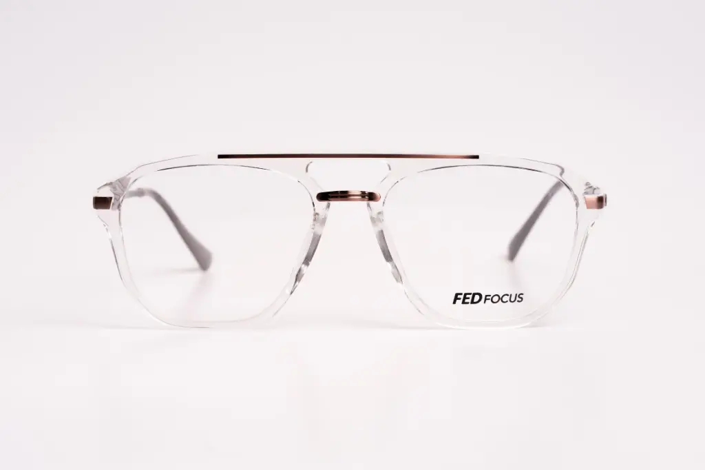 FED Focus Crystal Aviator Eyeglasses – Classic Style with a Modern Edge