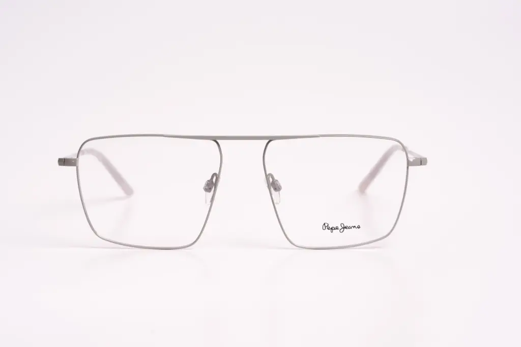 Pepe Jeans Matte Grey Eyeglasses – Minimalist Metal Mastery