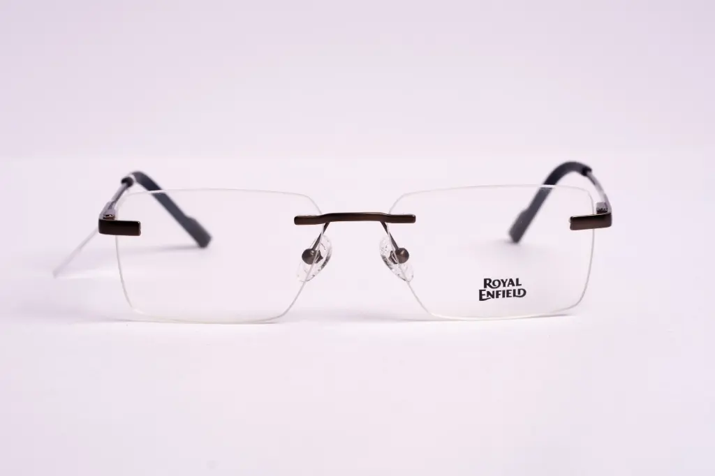 Royal Enfield Rimless Eyeglasses – Rugged Precision Meets Everyday Elegance