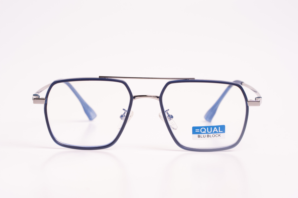 EQUAL Blu Block Square Aviator Eyeglasses – Bold Blue