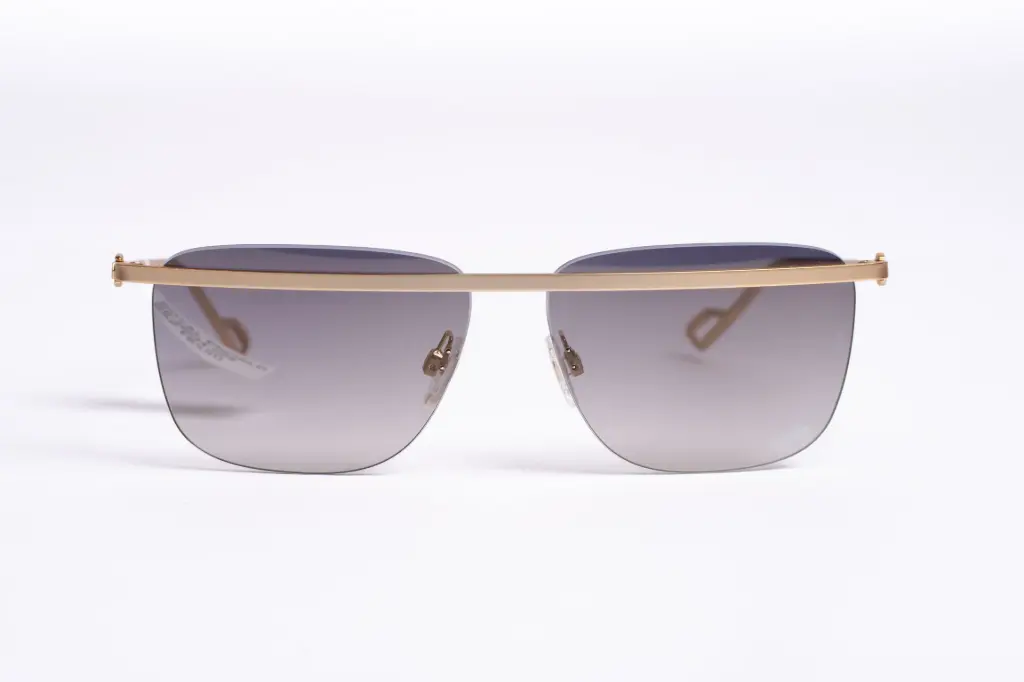 Royal Enfield "Horizon Explorer" Rimless Sunglasses - Gold Frame & Gradient Lenses
