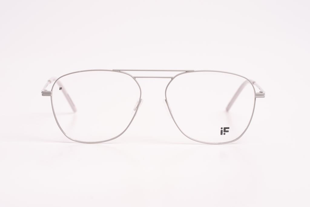 IF Eyewear Modern Aviator Metal Glasses - Silver