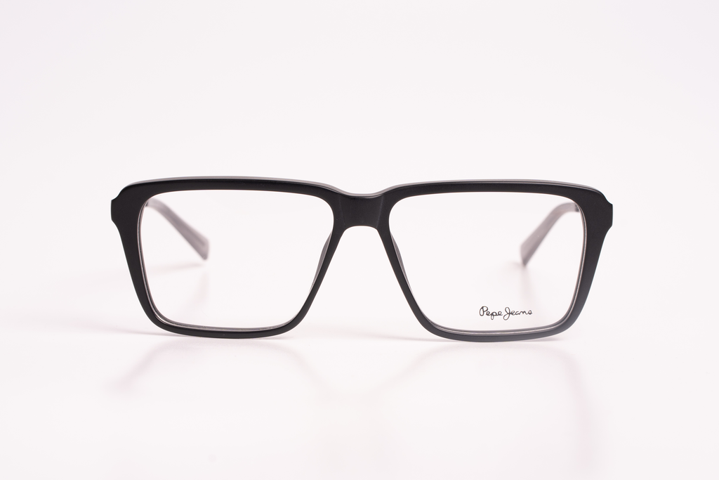 Pepe Jeans Bold Square Eyeglasses - Black Acetate