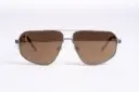 Royal Enfield Desert Rider Geometric Aviator Sunglasses - Gunmetal & Brown Gradient Lenses 