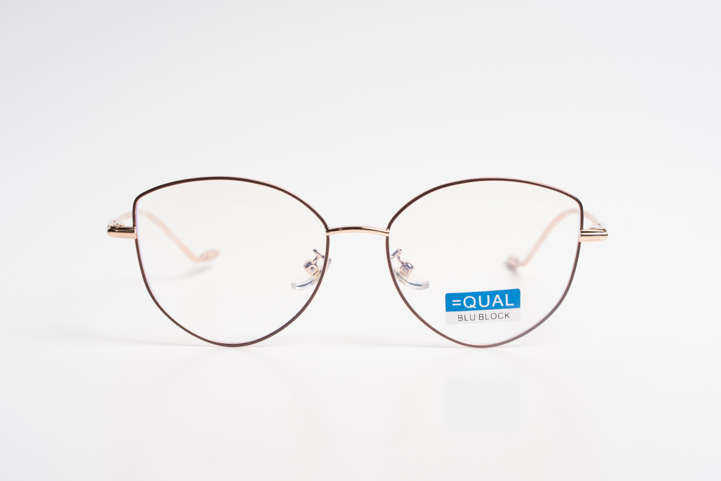 EQUAL Chic Cat-Eye Blue Light Blocking Glasses - Rose Gold