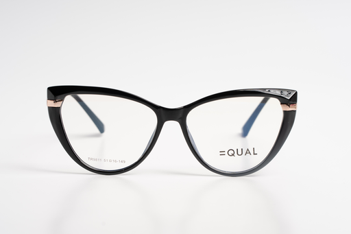EQUAL "Noir Allure" Cat-Eye Frames: Bold & Elegant