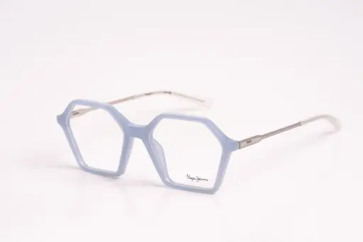 Pepe Jeans Ice Blue Geometric Eyeglasses – Fashion-Forward Optical Frame