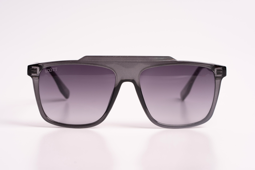 Scott Bold Grey Translucent Square Sunglasses