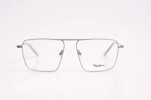 Pepe Jeans Matte Grey Eyeglasses – Minimalist Metal Mastery