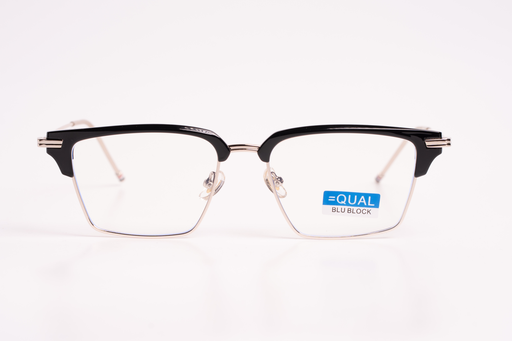 EQUAL Blu Block Clubmaster Eyeglasses – Classic Black Meets Luxe Gold