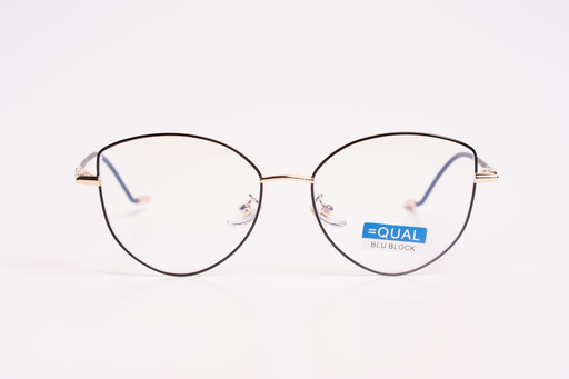 EQUAL Blu Block Eyewear – Elegant Cat-Eye Frame in Gold Black