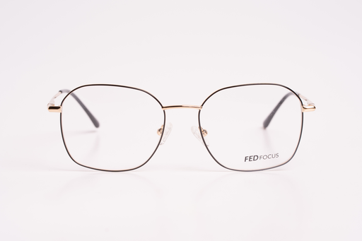 FED FOCUS Eyewear – Golden Classic Square Frame