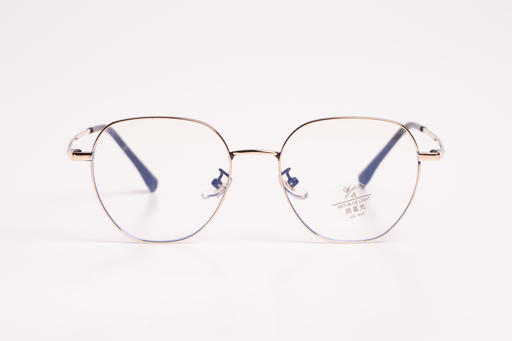 Anti-Blue Light Eyewear – Gold Matte Round Frame