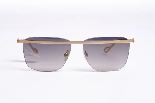Royal Enfield "Horizon Explorer" Rimless Sunglasses - Gold Frame & Gradient Lenses