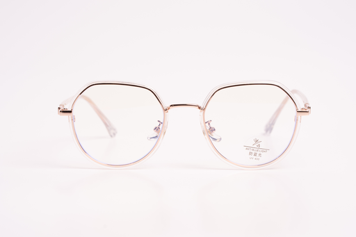 Modern Hexagonal Blue Light Blocking Glasses - Gold & Clear