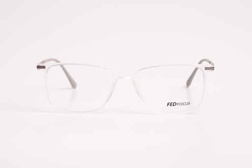 FEDFOCUS Modern Square Eyeglasses - Clear & Grey