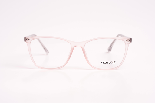 FEDFOCUS Chic Rectangular Eyeglasses - Soft Pink Translucent
