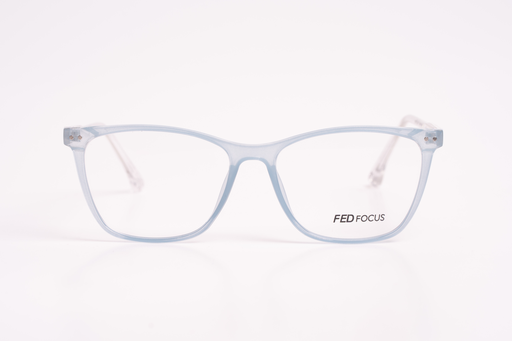 FEDFOCUS Chic Rectangular Eyeglasses - Light Blue Translucent