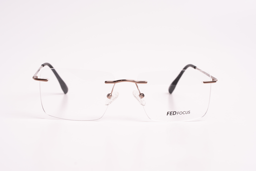 FEDFOCUS Rimless Rectangular Eyeglasses 