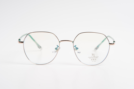 Modern Hexagonal Glasses - Rose Gold & Aqua